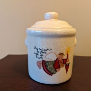 Christmas Angel Ceramic Jar